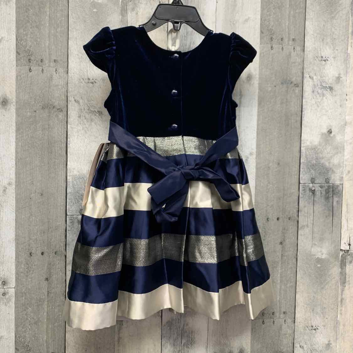 Size 3 Navy/Gray Jona Michelle Dress - Party