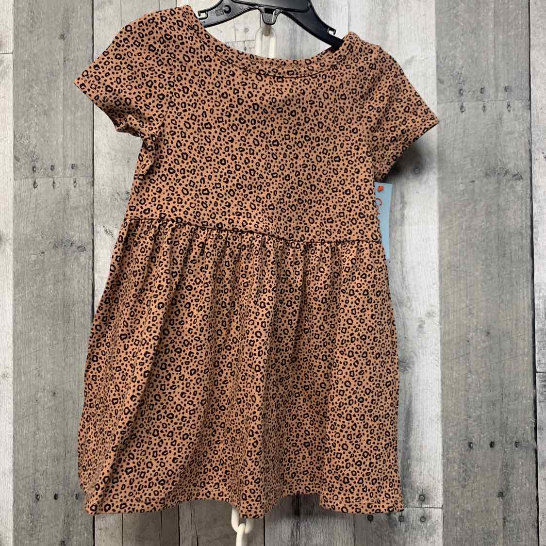 Size 2T Tan Animal Print Cat & Jack Dress - Knit