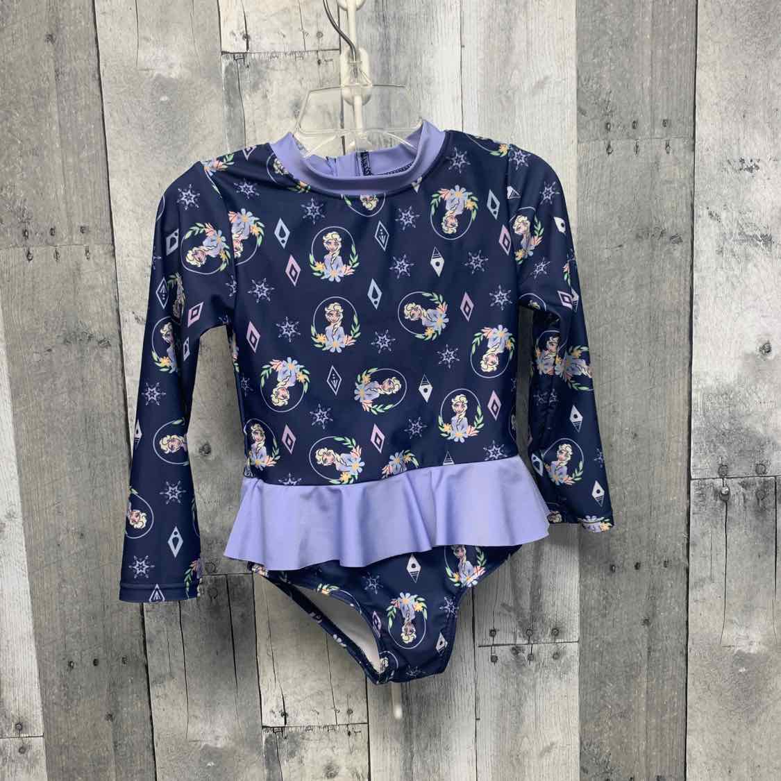 Size 3T Navy Print Disney Swim Suit - 1pc