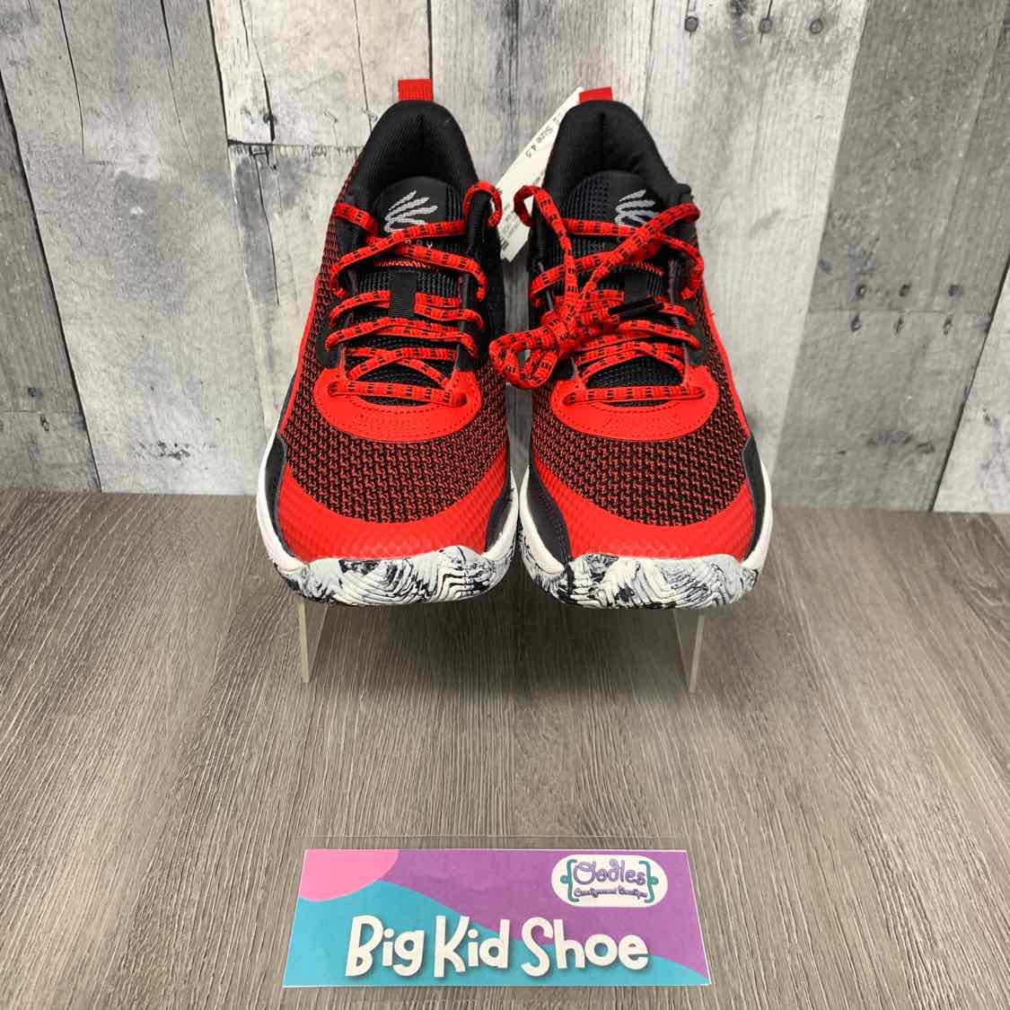 Size 4.5 Black/Red Sport Brand Sneakers