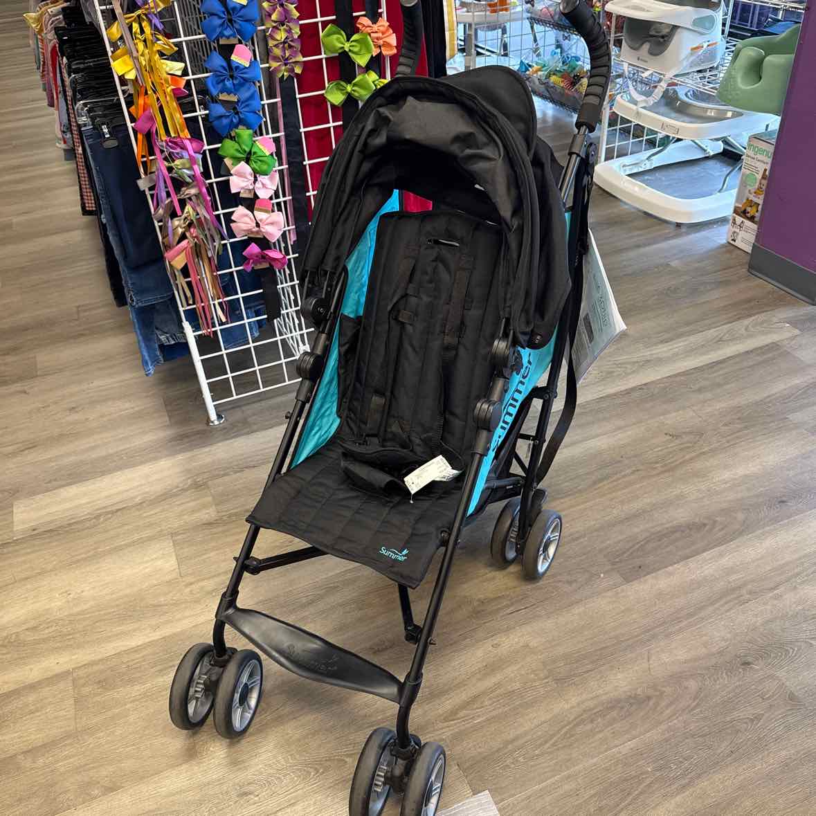 Summer Infant Black/Teal Lightweight Stroller