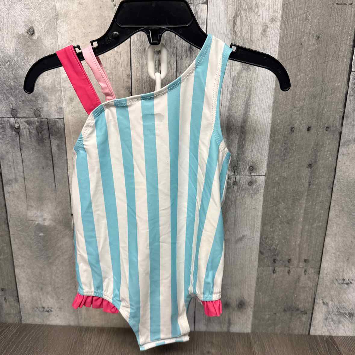 Size 24 Months/2T Blue Striped Mud Pie Swim Suit - 1pc - OodlesCB