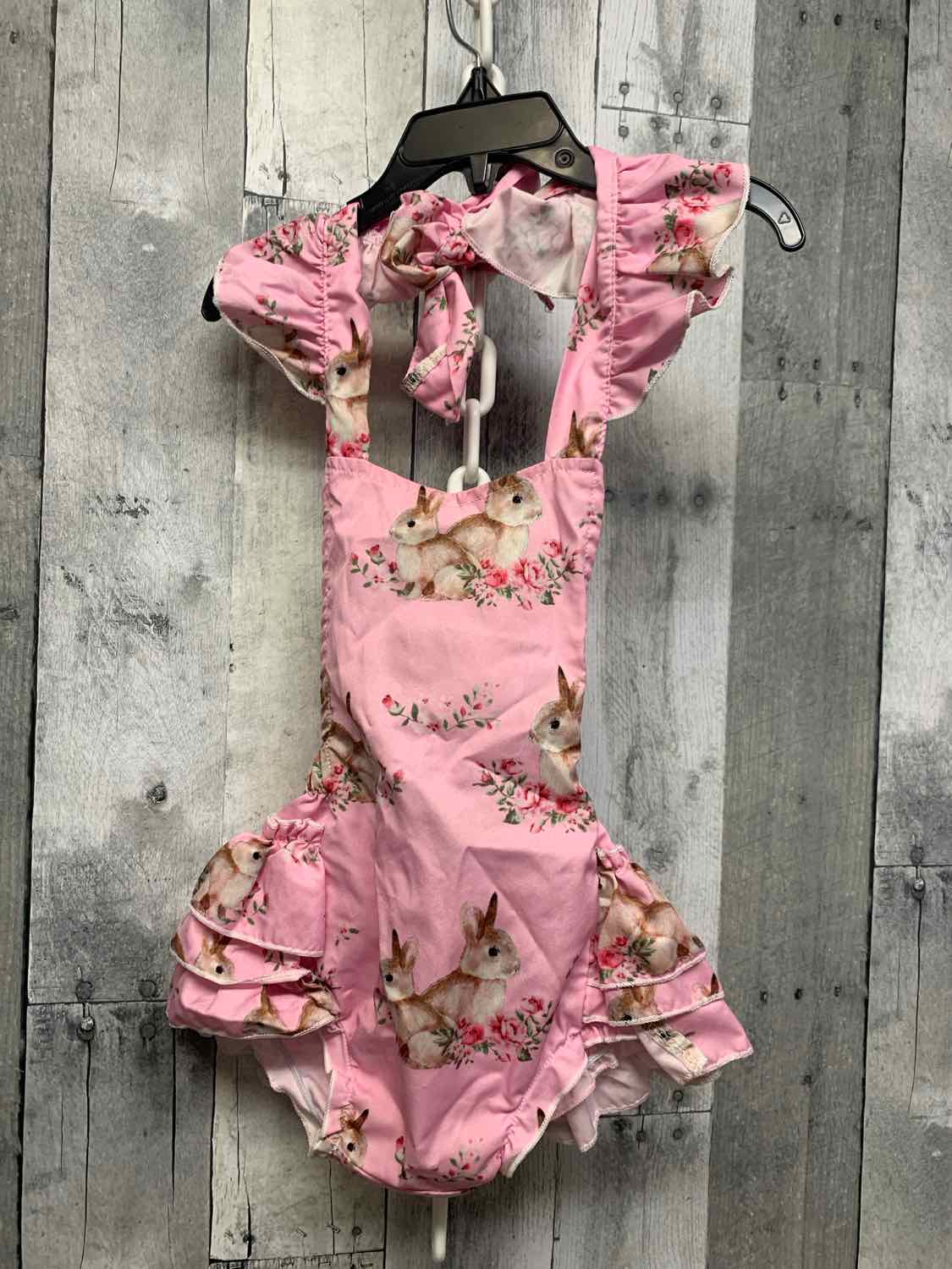 Size 2T Pink Animal Print B Brand Romper