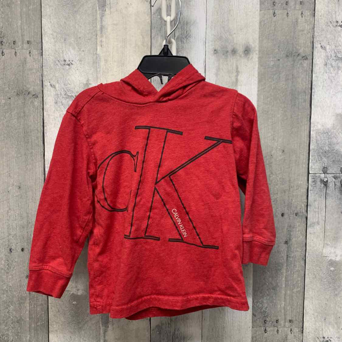 Size 3T Red Calvin Klein Long Sleeve Shirt