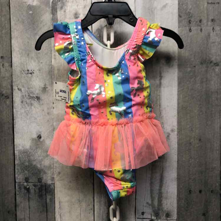 Size 18 Months Pink/Blue B Brand Swim Suit - 1pc