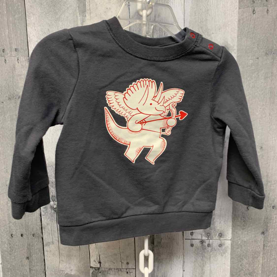 Size 12 Months Gray/Red Cat & Jack Sweat Shirt