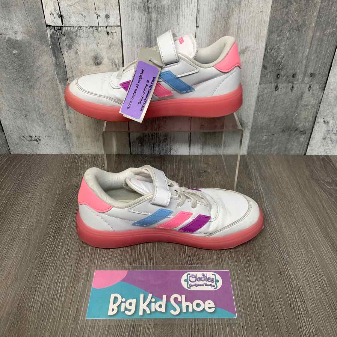 Size 2 White/Pink Sport Brand Sneakers