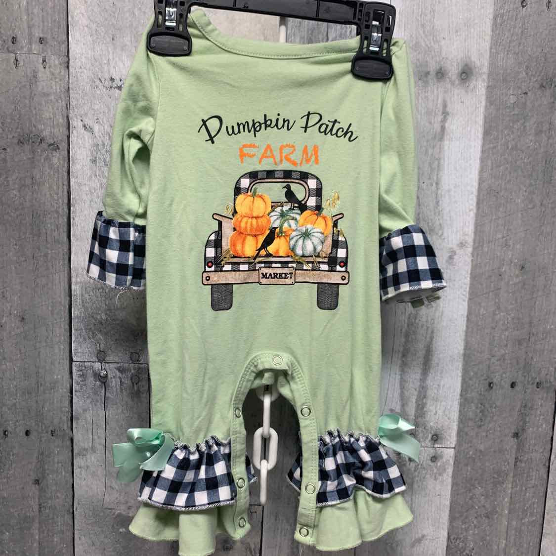 Size 0-3 Months Green Print Boutique Brand Romper
