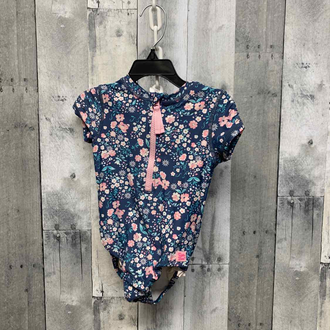 Size 4T Blue/Pink Ruffle Butts Swim Suit - 1pc