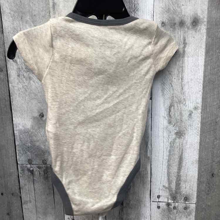 Size 0-6 Months Tan/Gray Sport Brand Bodysuit