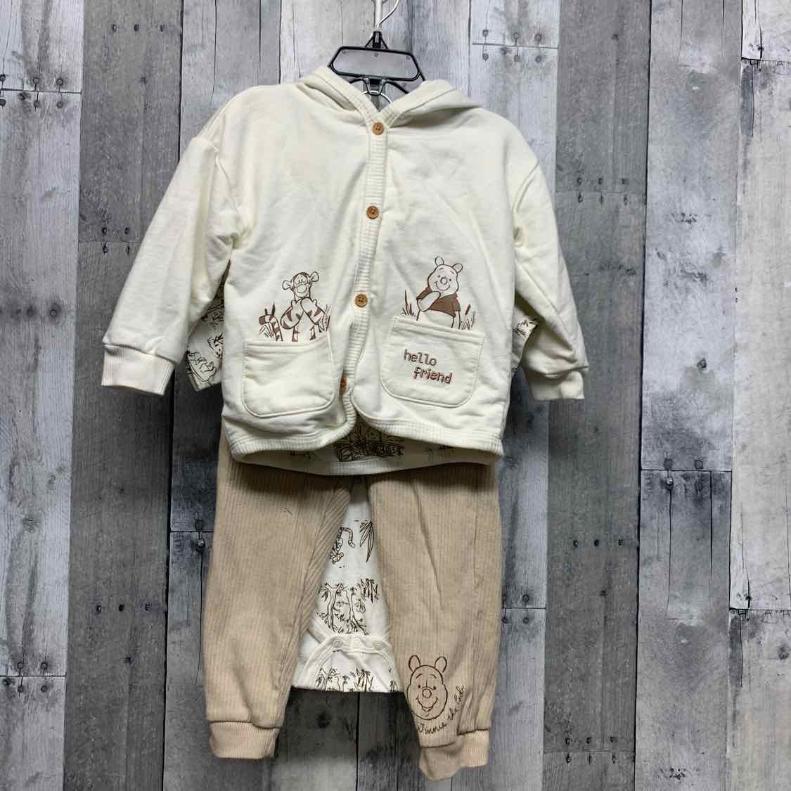 Size 24 Months White/Tan Disney Jacket/Pants