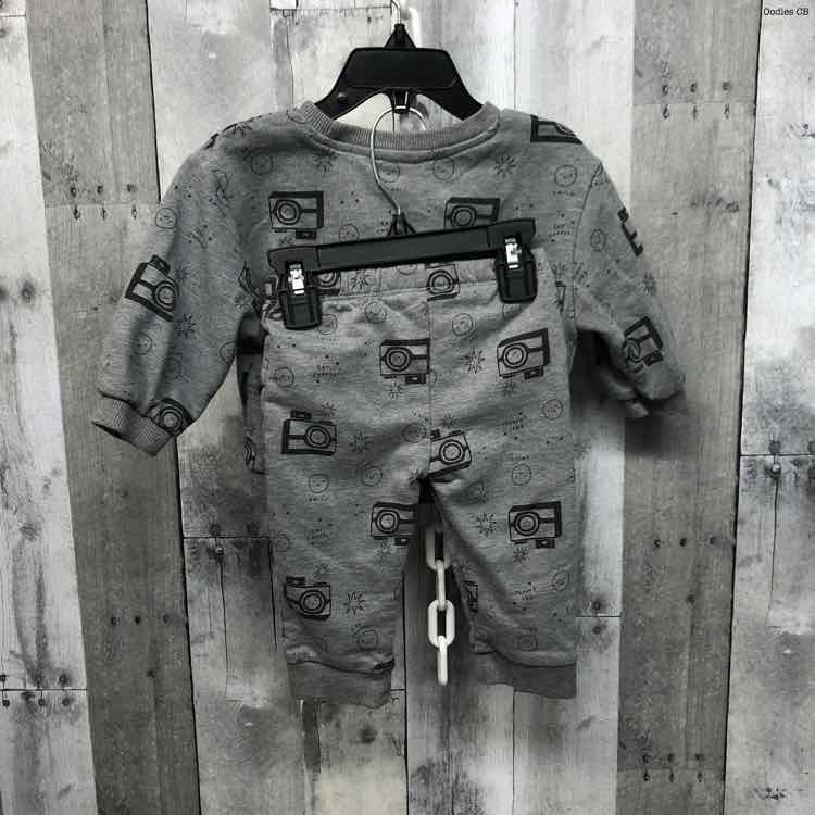 Size 12 Months Gray Print Cat & Jack Sweats - 2pc
