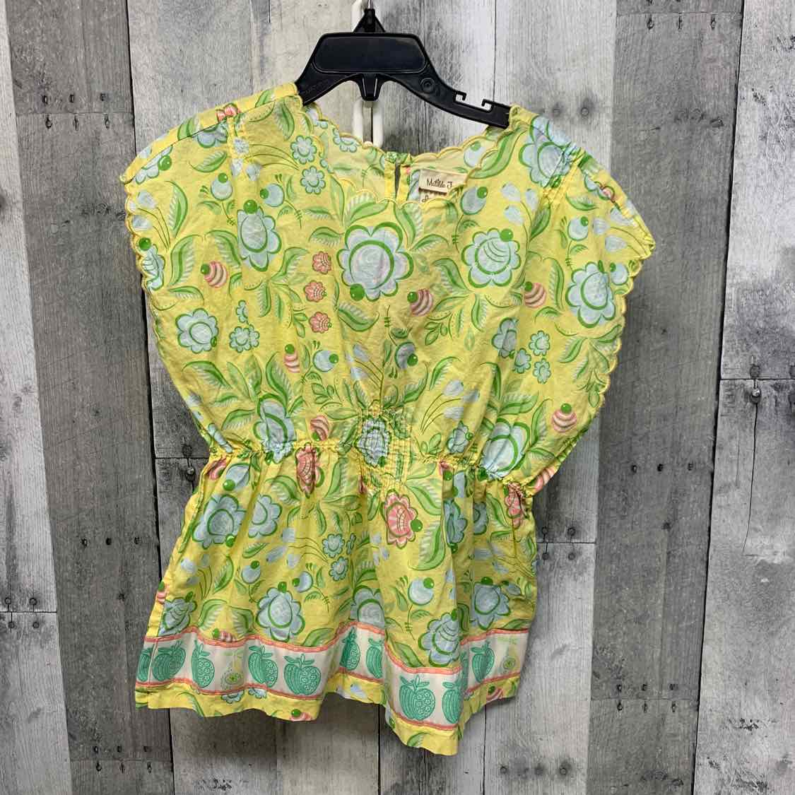 Size 8 Yellow/Green Matilda Jane Short Sleeve Shirt
