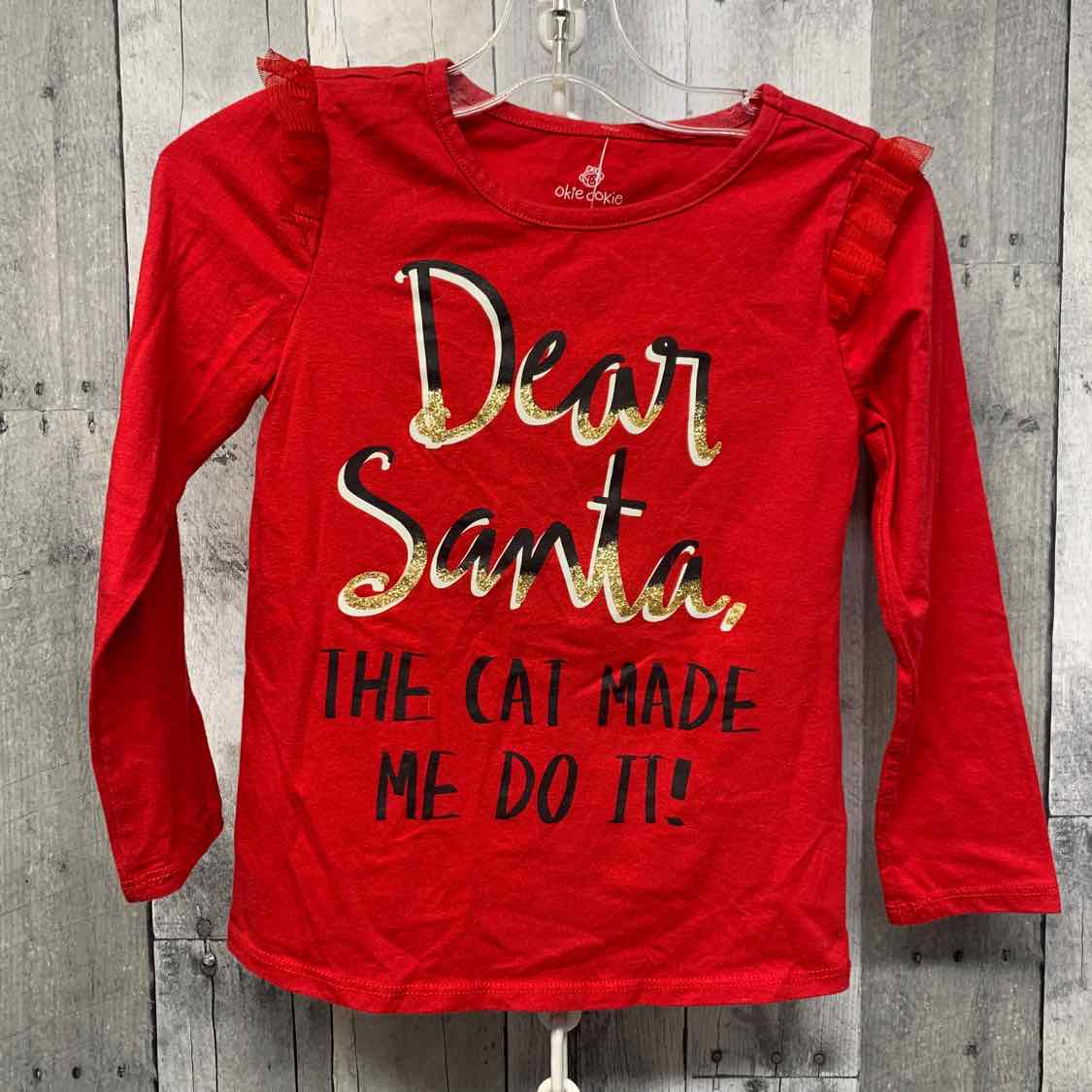 Size 6 Red Graphic Okie Dokie Long Sleeve Shirt