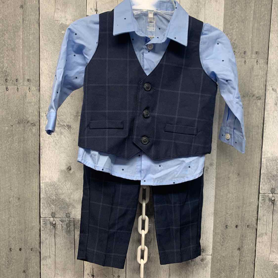 Size 6-9 Months Blue/Navy Wonder Nation 2pc+ Suit