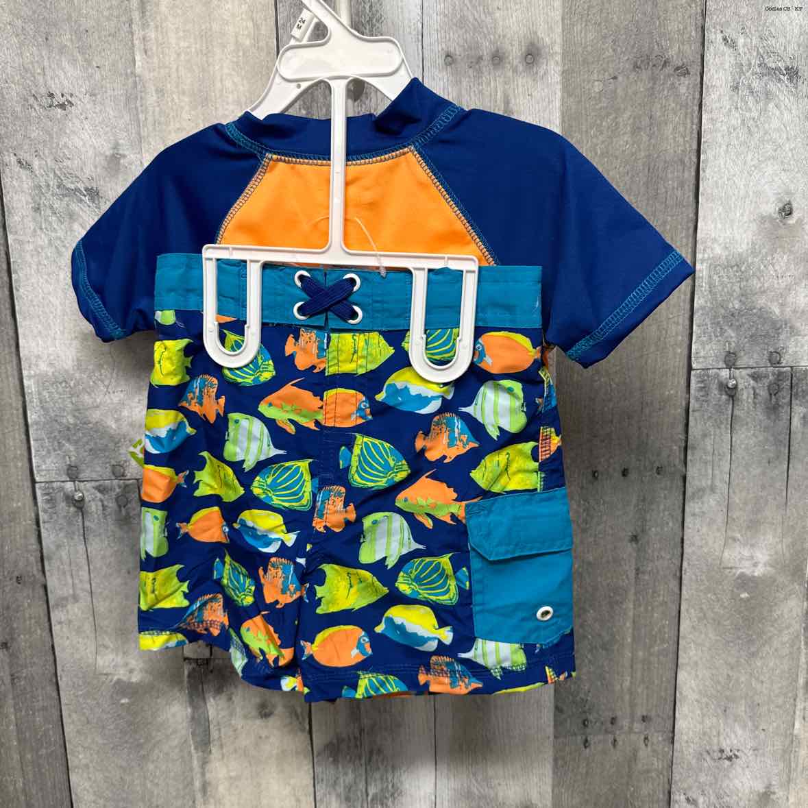 Size 24 Months Navy/Orange MickMack 2pc+ Swim Suit