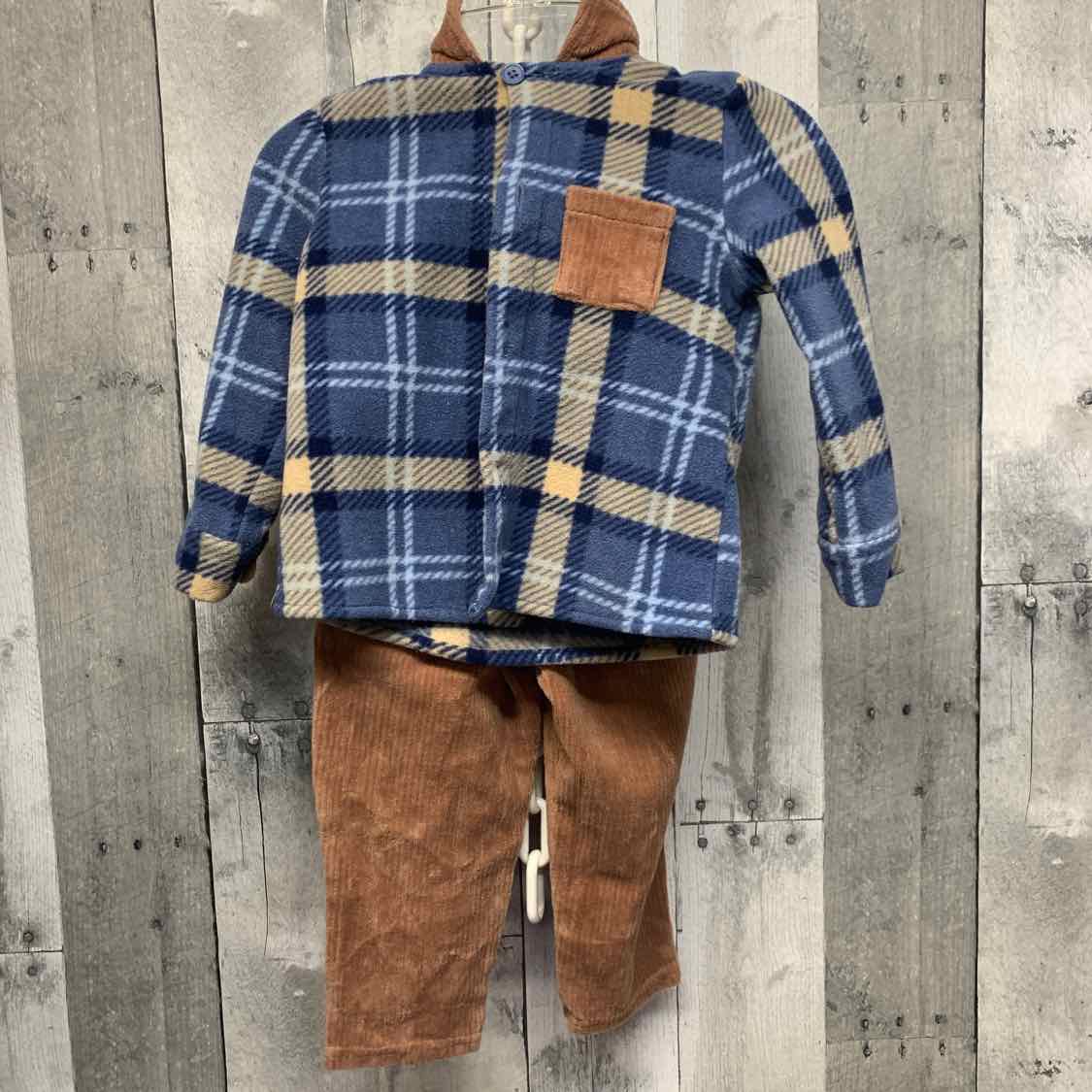 Size 12 Months Blue/Brown Baby Starters Shirt/Pants
