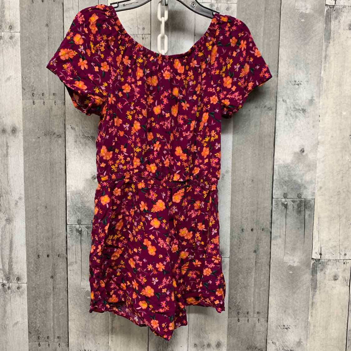 Size 10/12 Purple Print SO Romper