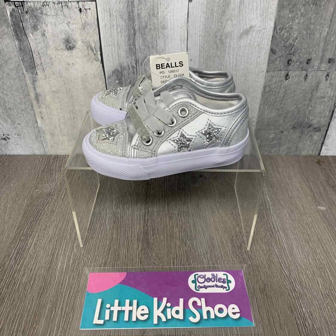 Size 5 Silver/White B Brand Sneakers