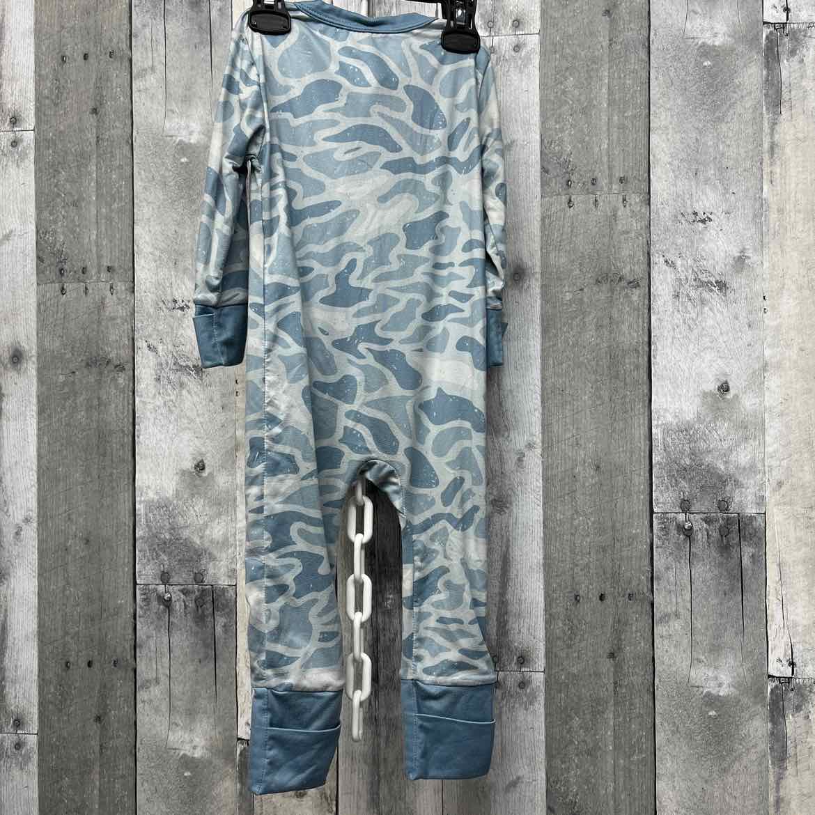 Size 6-12 Months Blue Camo Boutique Brand Footy PJs