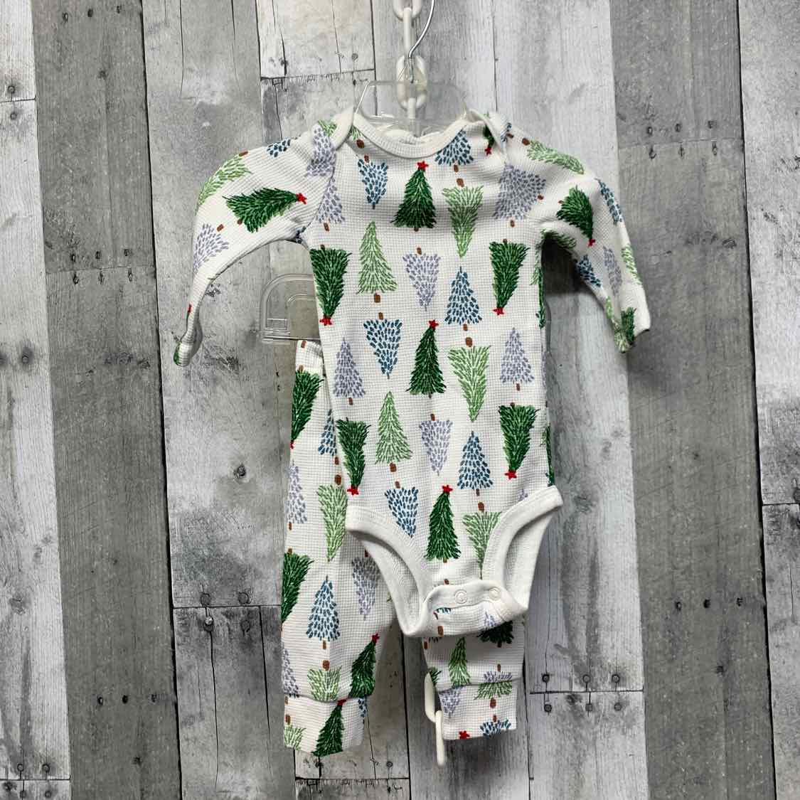 Size 6 Months White/Green Just One You Shirt/Pants