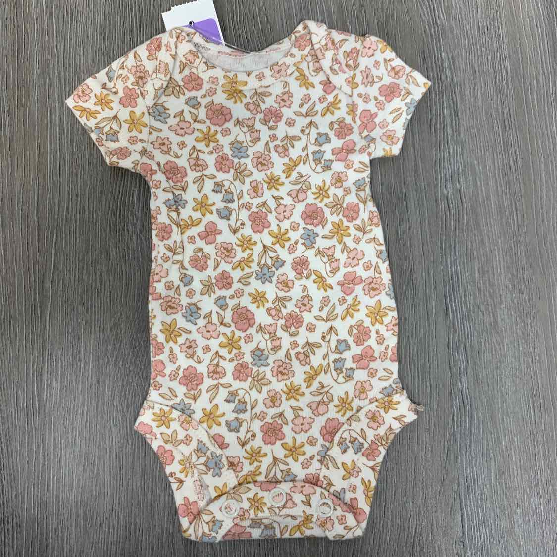 Size Preemie White Print Carter's Bodysuit
