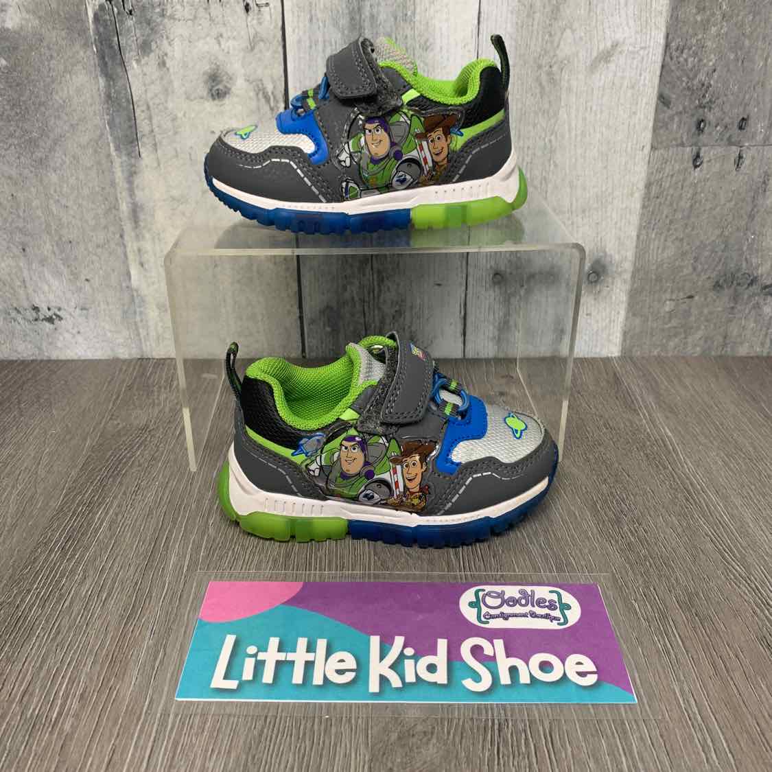 Size 5 Gray/Green Disney Sneakers
