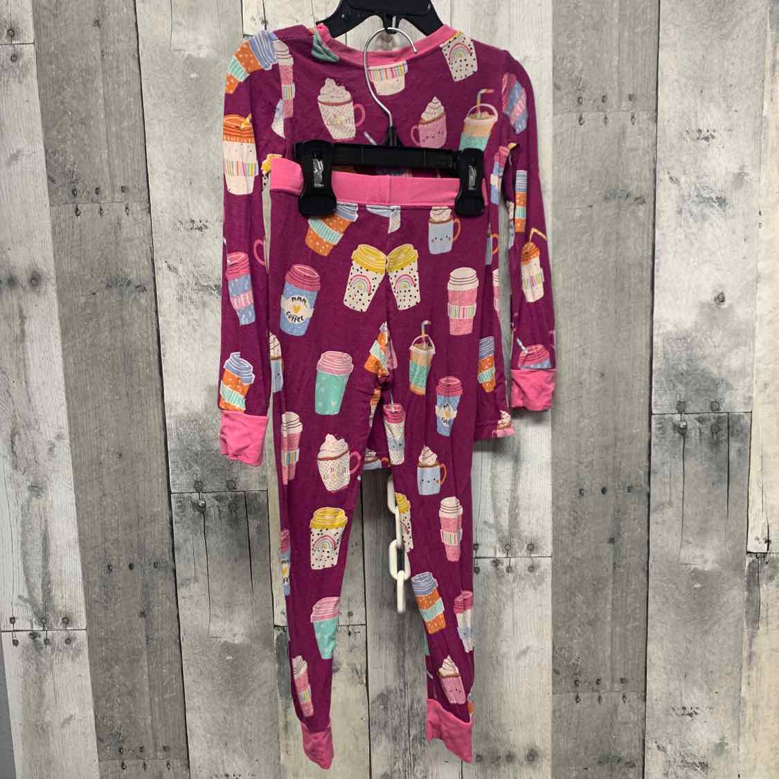 Size 2T Purple Print Little Sleepies 2pc PJs