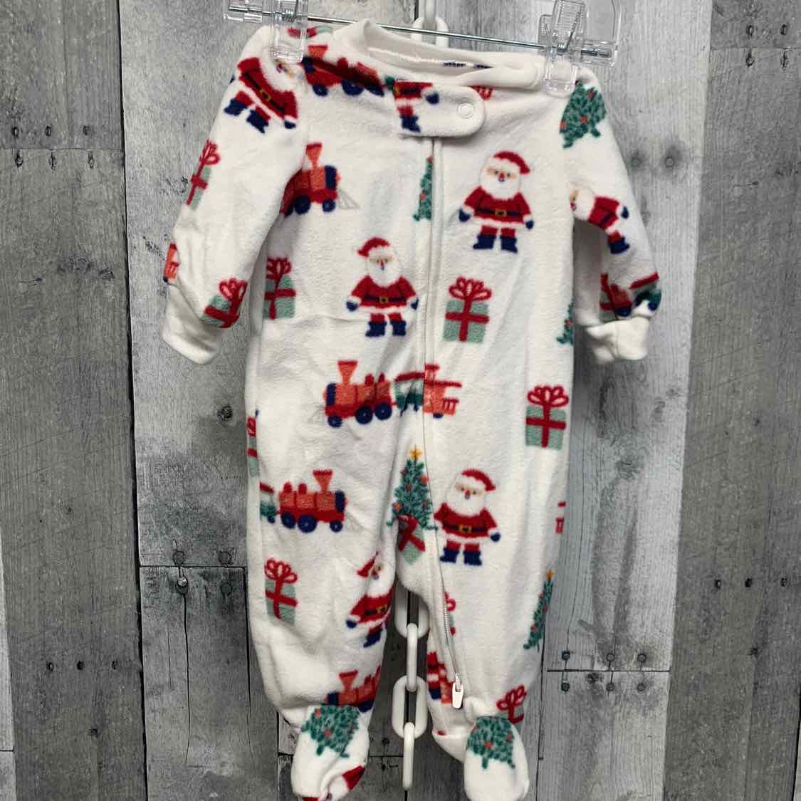 Size Newborn White/Red Just One You Footy PJs