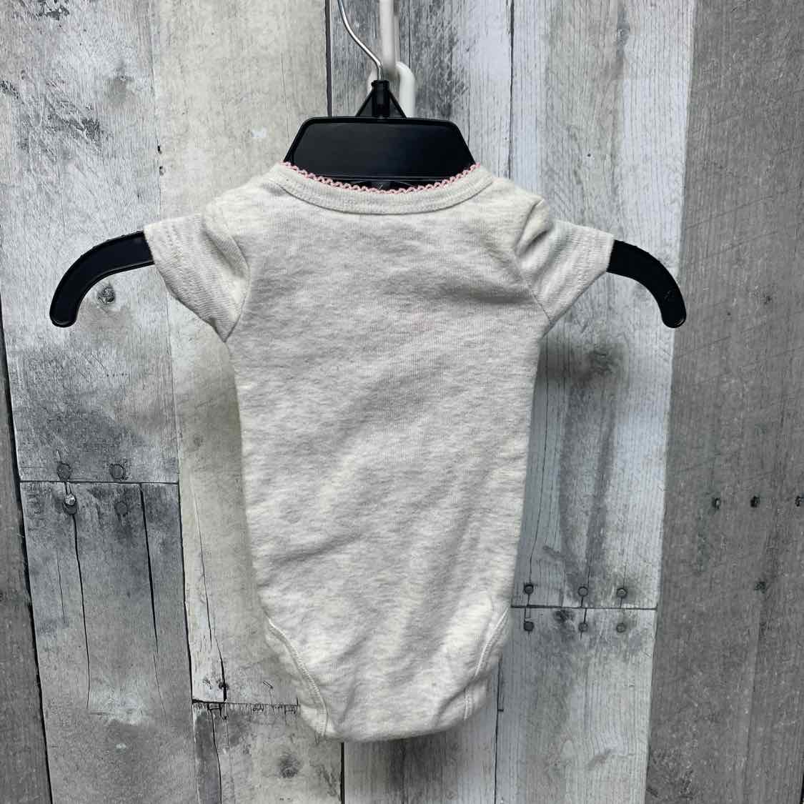 Size Preemie Gray/Pink Just One You Bodysuit