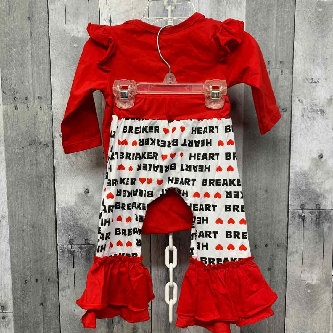 Size 6-9 Months Red/White Boutique Brand Shirt/Pants