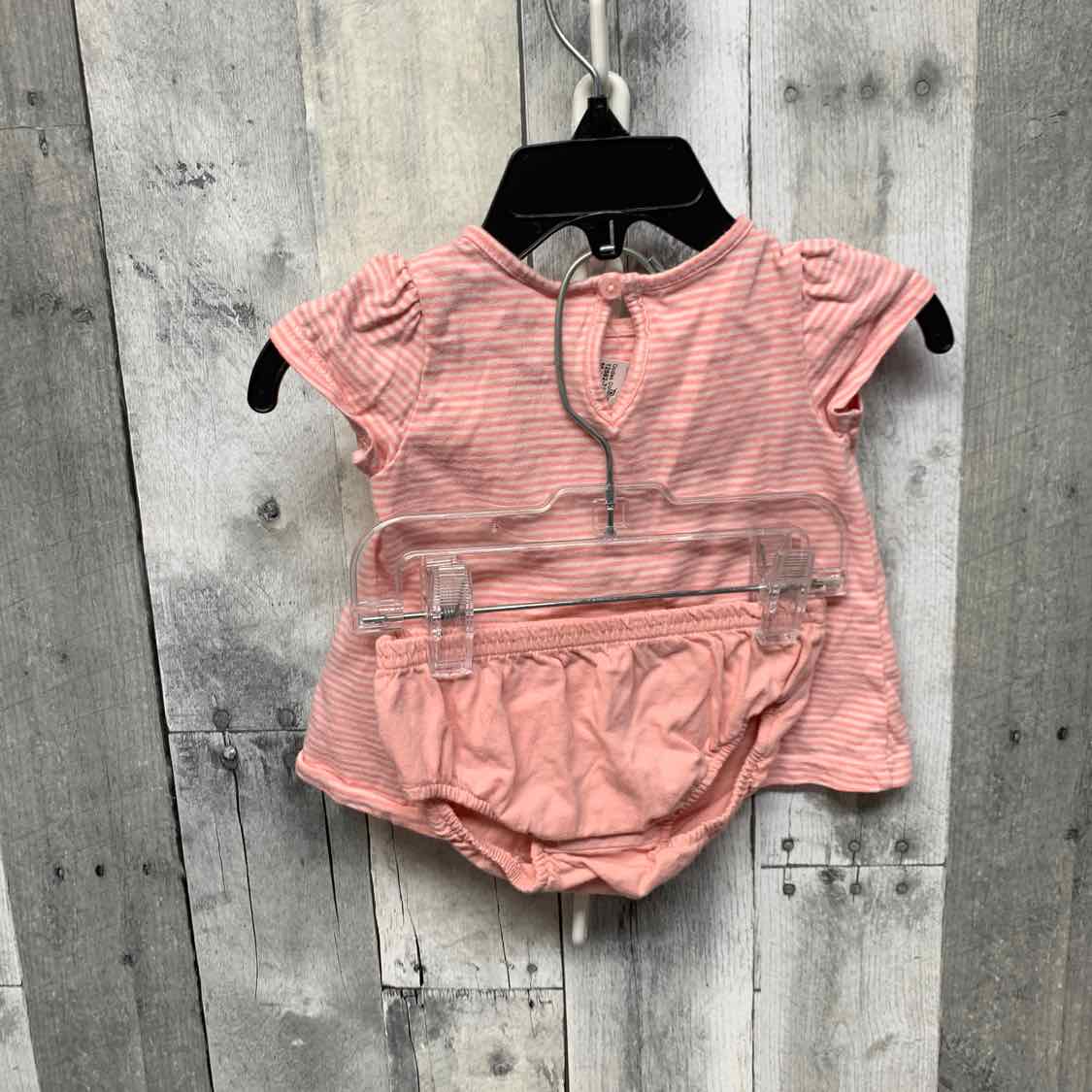Size 6 Months Pink Striped Just One You 2pc Dress