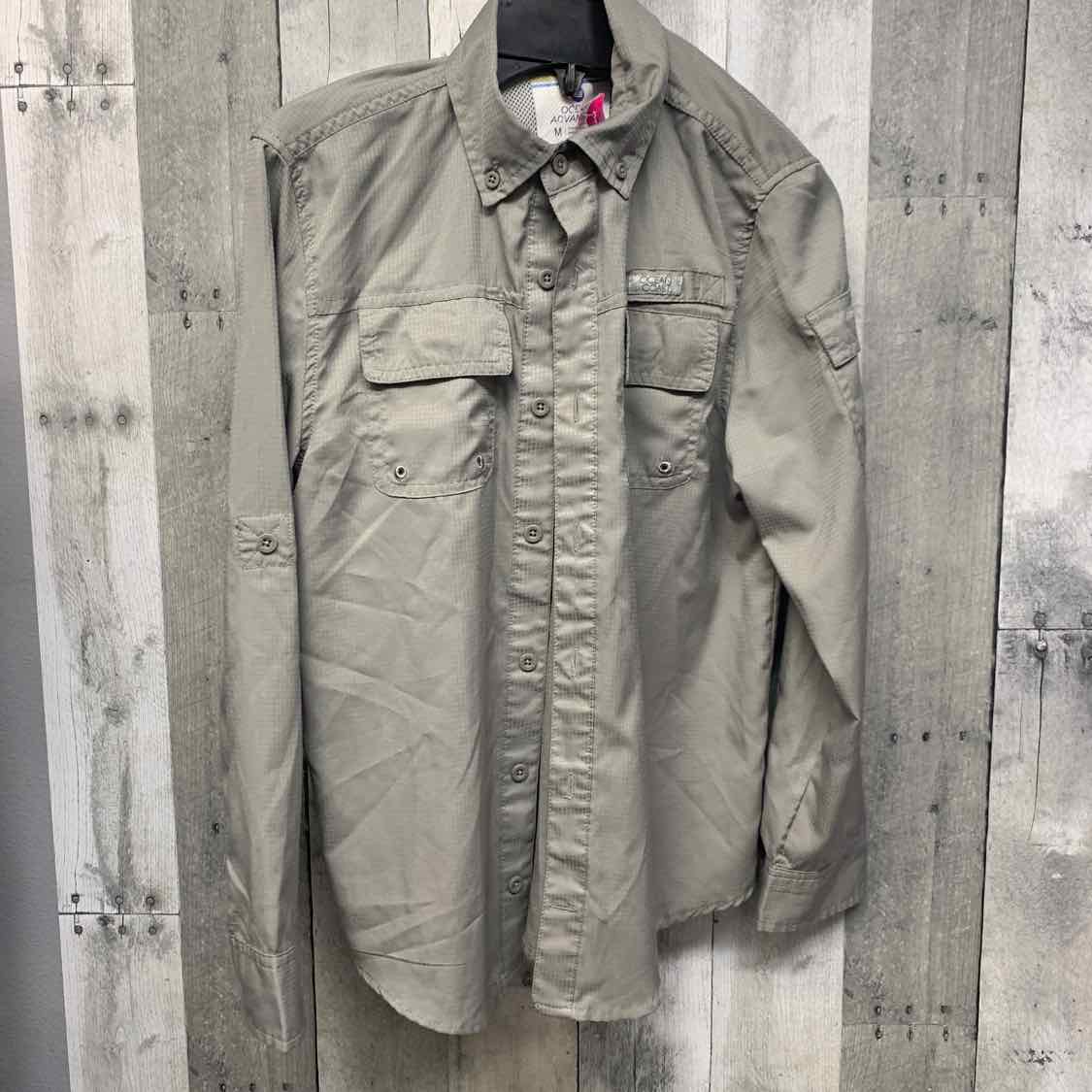 Size Medium Gray B Brand LS Button Up
