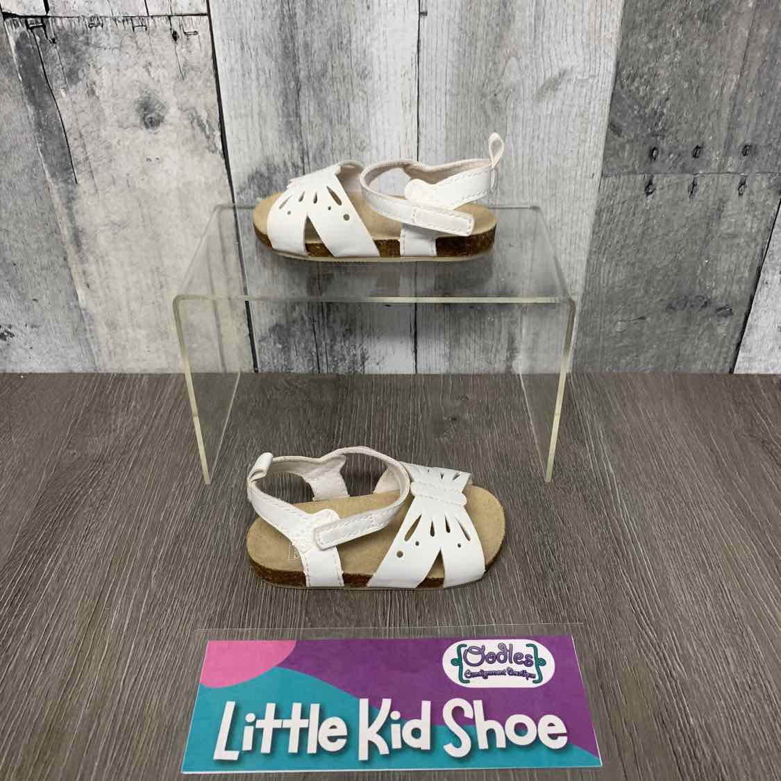 Size 6-9 Months White/Tan Carter's Sandals