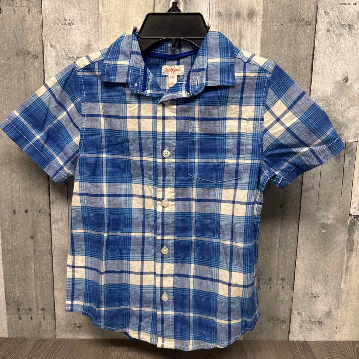 Size Small Blue Plaid Cat & Jack Button Up