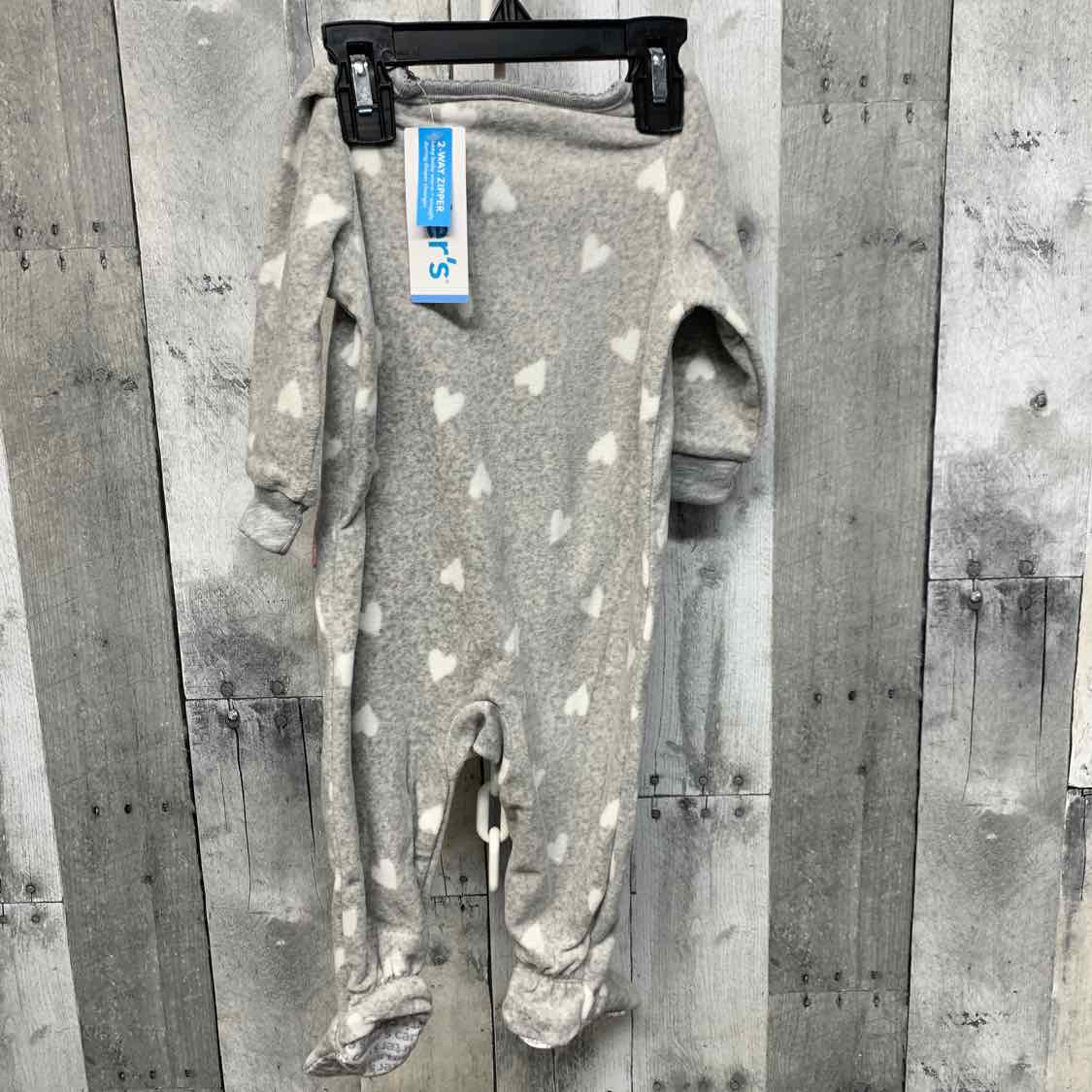 Size 9 Months Gray/White Carter's Footy PJs