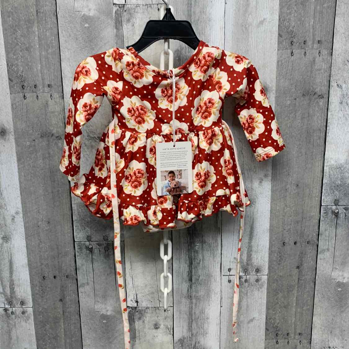 Size 3-6 Months Red Print B Brand Romper