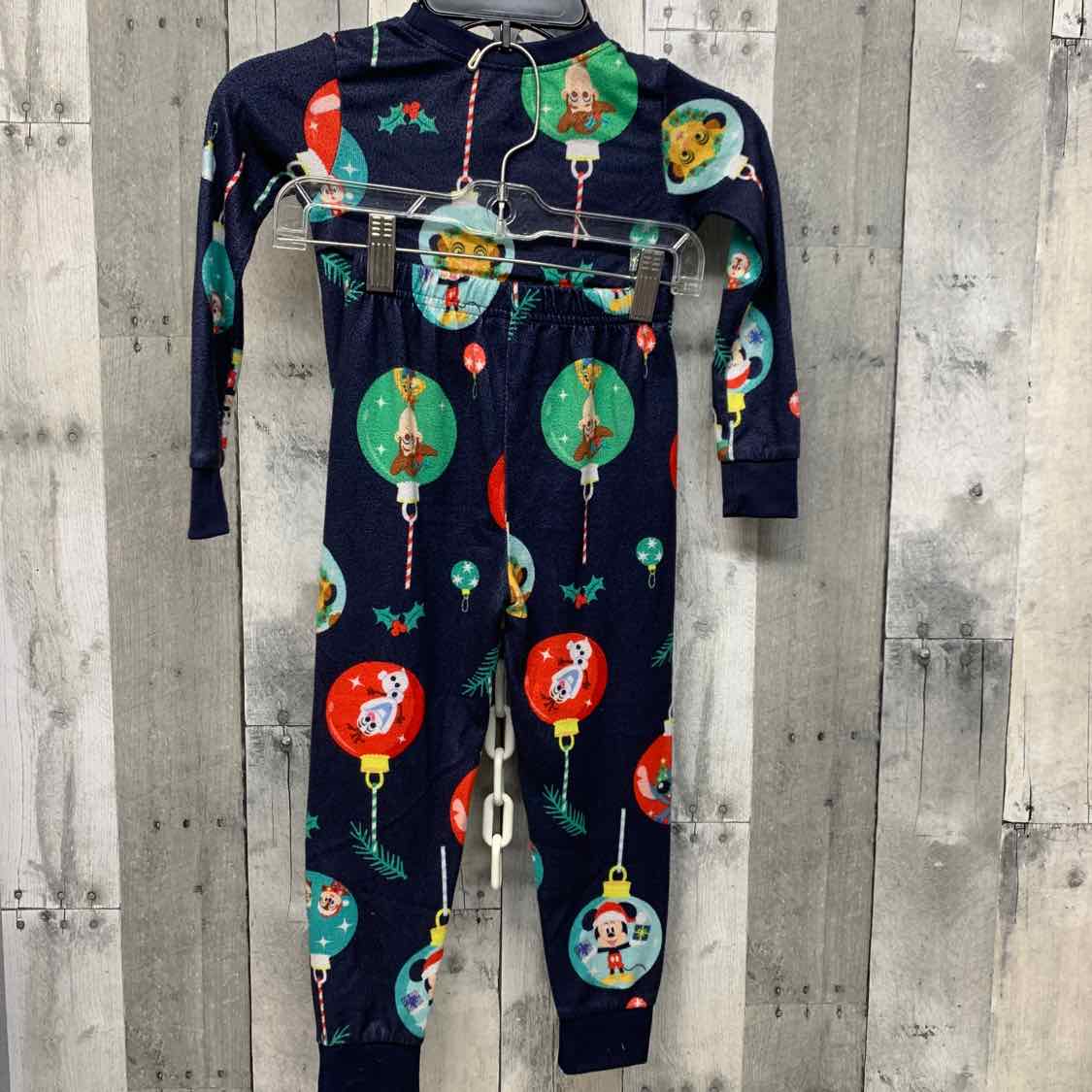 Size 5T Navy/Red Disney 2pc PJs