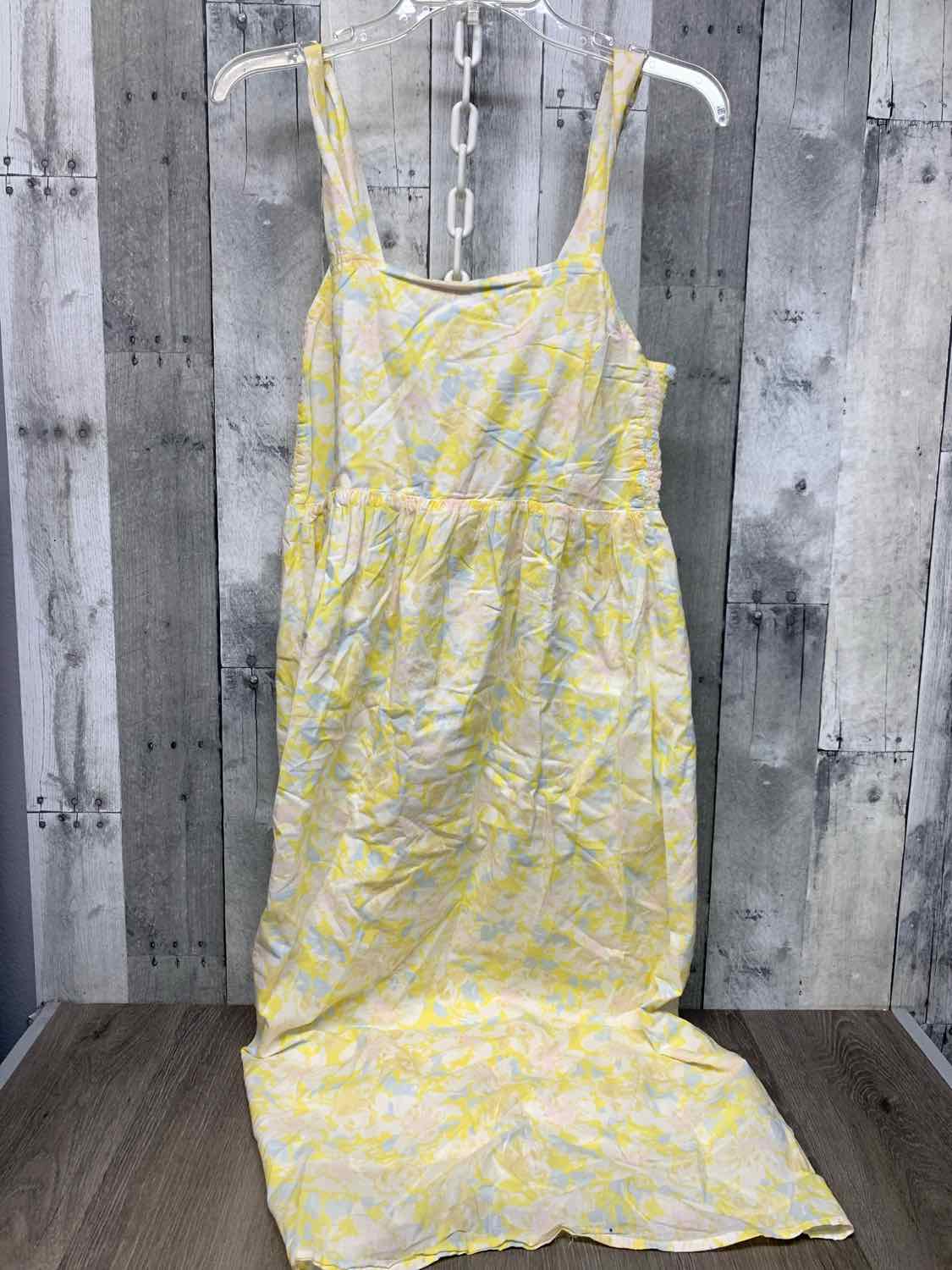 Size M White/Yellow B Brand Dress - Sleeveless