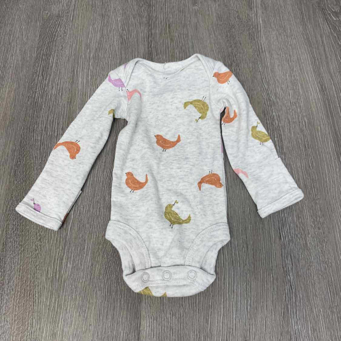 Size Preemie Gray Print Carter's Bodysuit