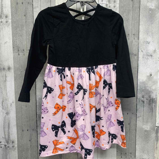 Size 4/5 Black/Purple Name Brand LS Dress