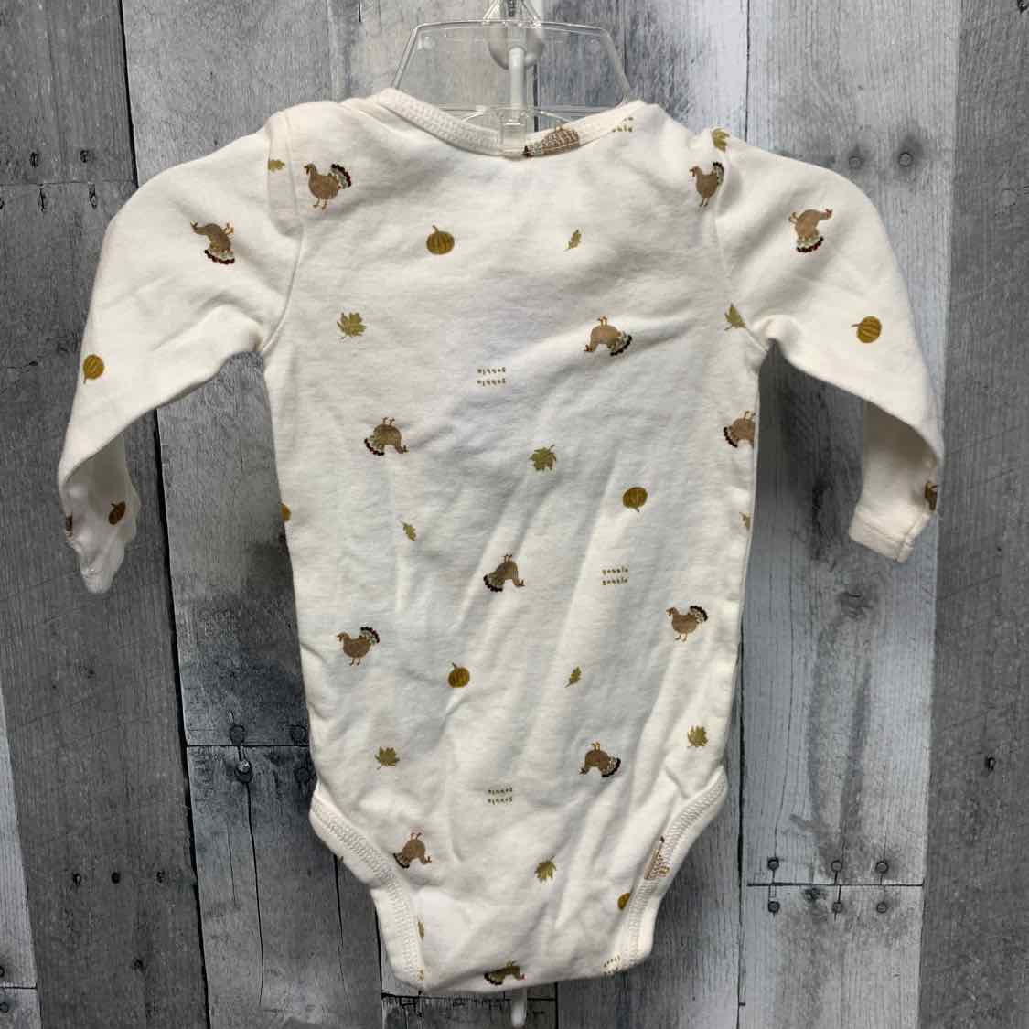 Size 6 Months White Print Just One You Bodysuit
