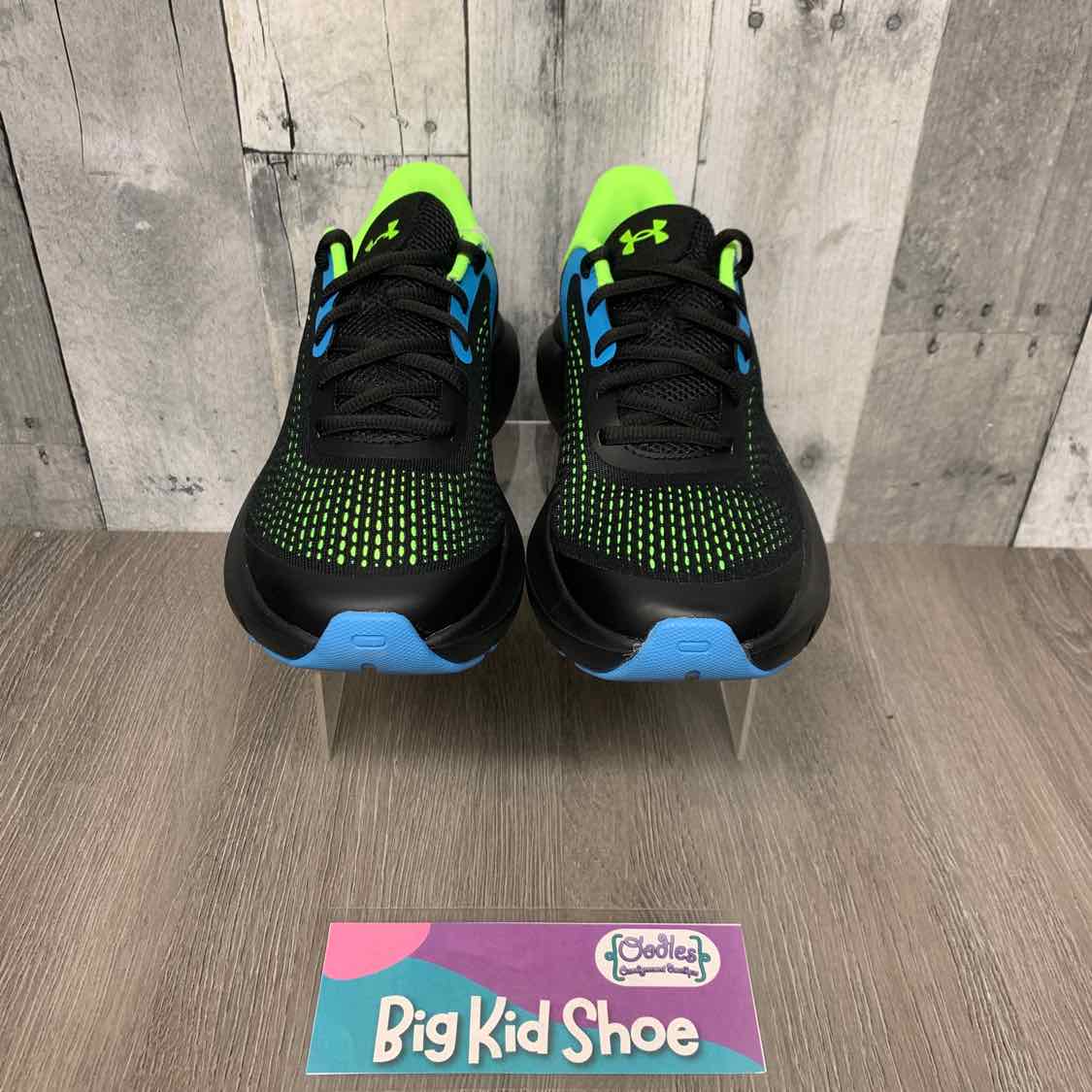 Size 5 Black/Blue Sport Brand Sneakers