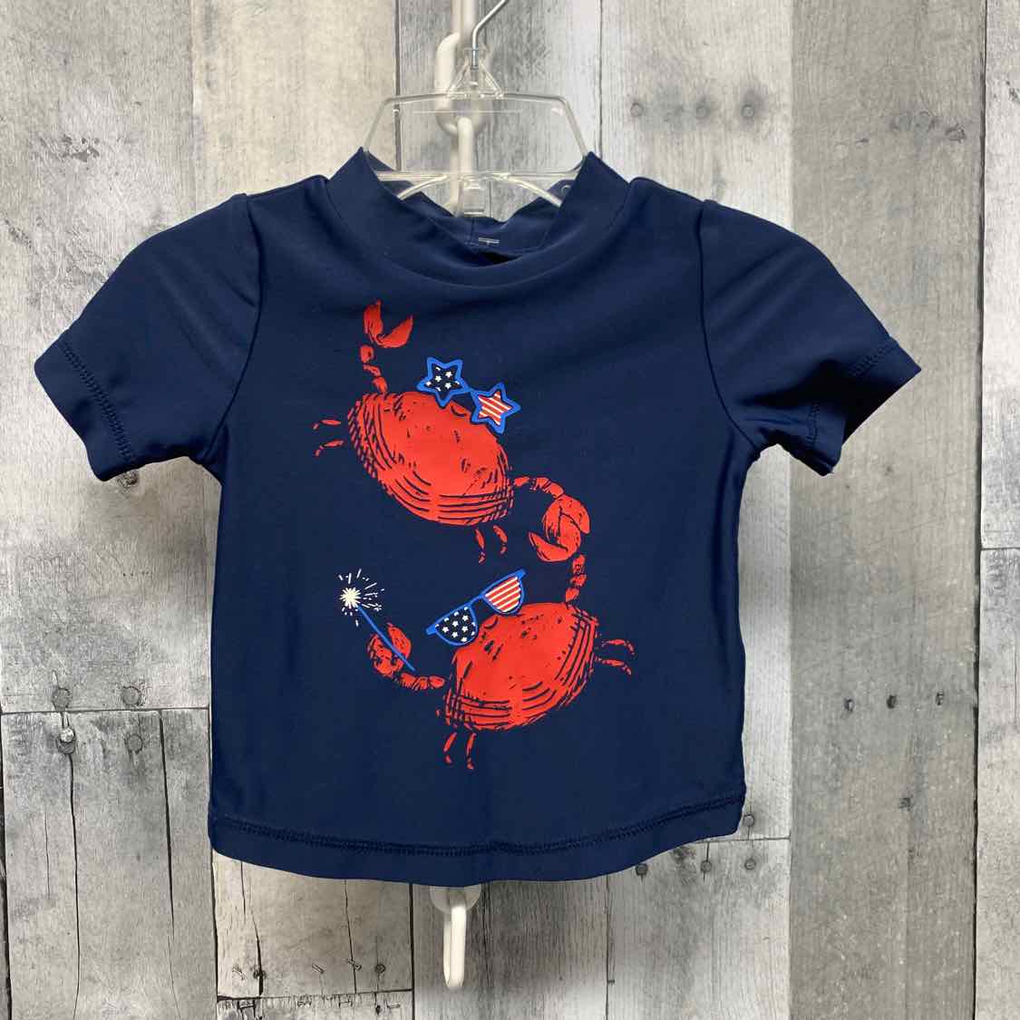 Size 6 Months Navy Graphic Just One You Swim Top