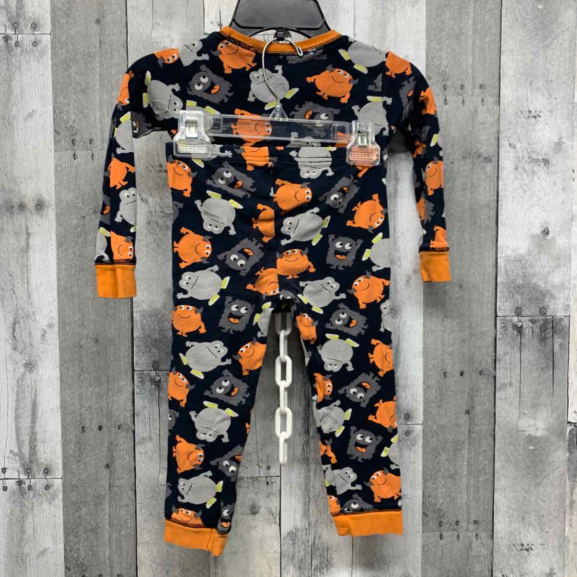 Size 4T Black/Orange Just One You 2pc PJs