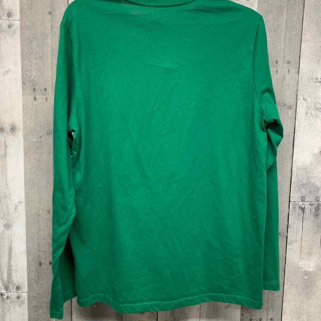 Size 14/16 Green Graphic Holiday Brands Long Sleeve Shirt