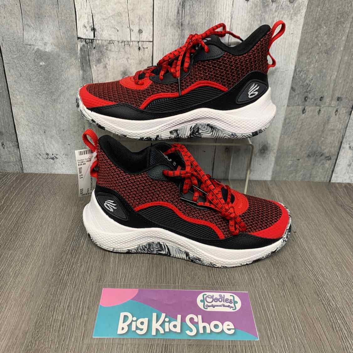 Size 5.5 Red/Black Sport Brand Sneakers