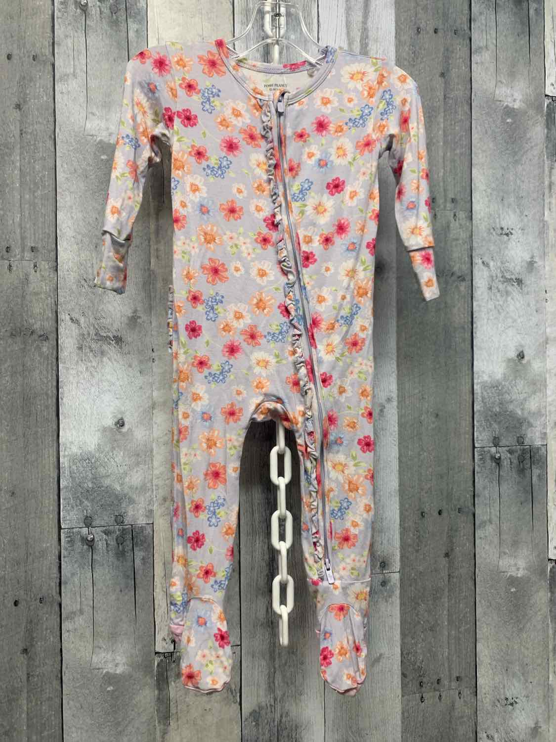 Size 12-18 Months Blue/Pink Posh Peanut Footy PJs