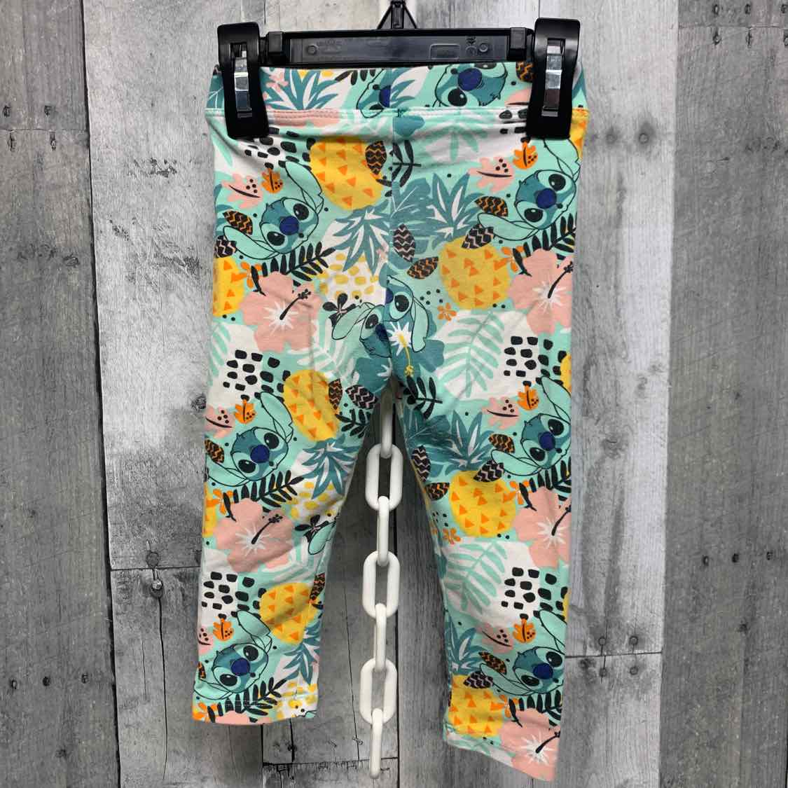 Size 2T Green Print Disney Leggings