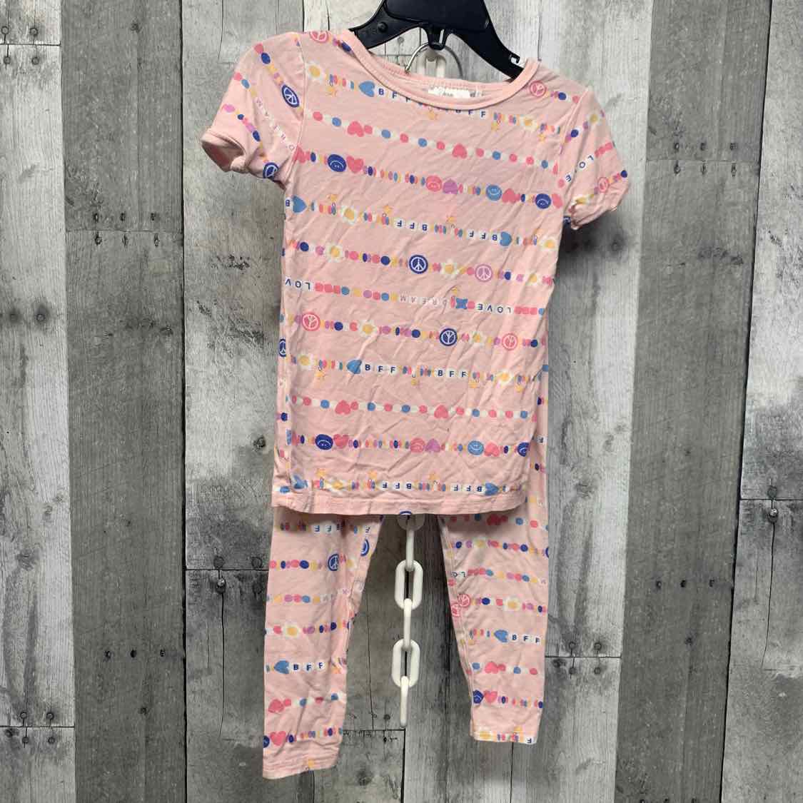 Size 2T Pink Print Bamboo 2pc PJs